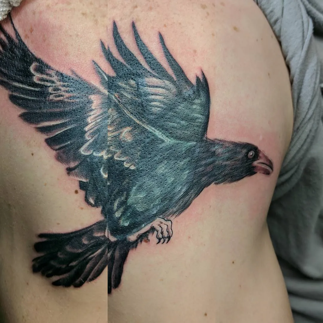 Tattoo by TJ Cornelius at Fallen Raven Tattoo Studio