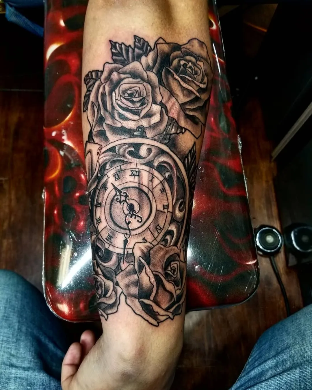 Tattoo by Pete Delia at Fallen Raven Tattoo Studio