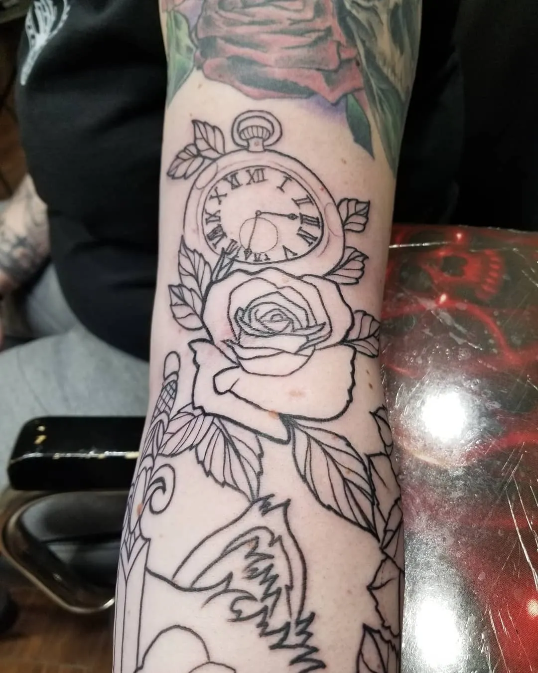 Tattoo by Pete Delia at Fallen Raven Tattoo Studio