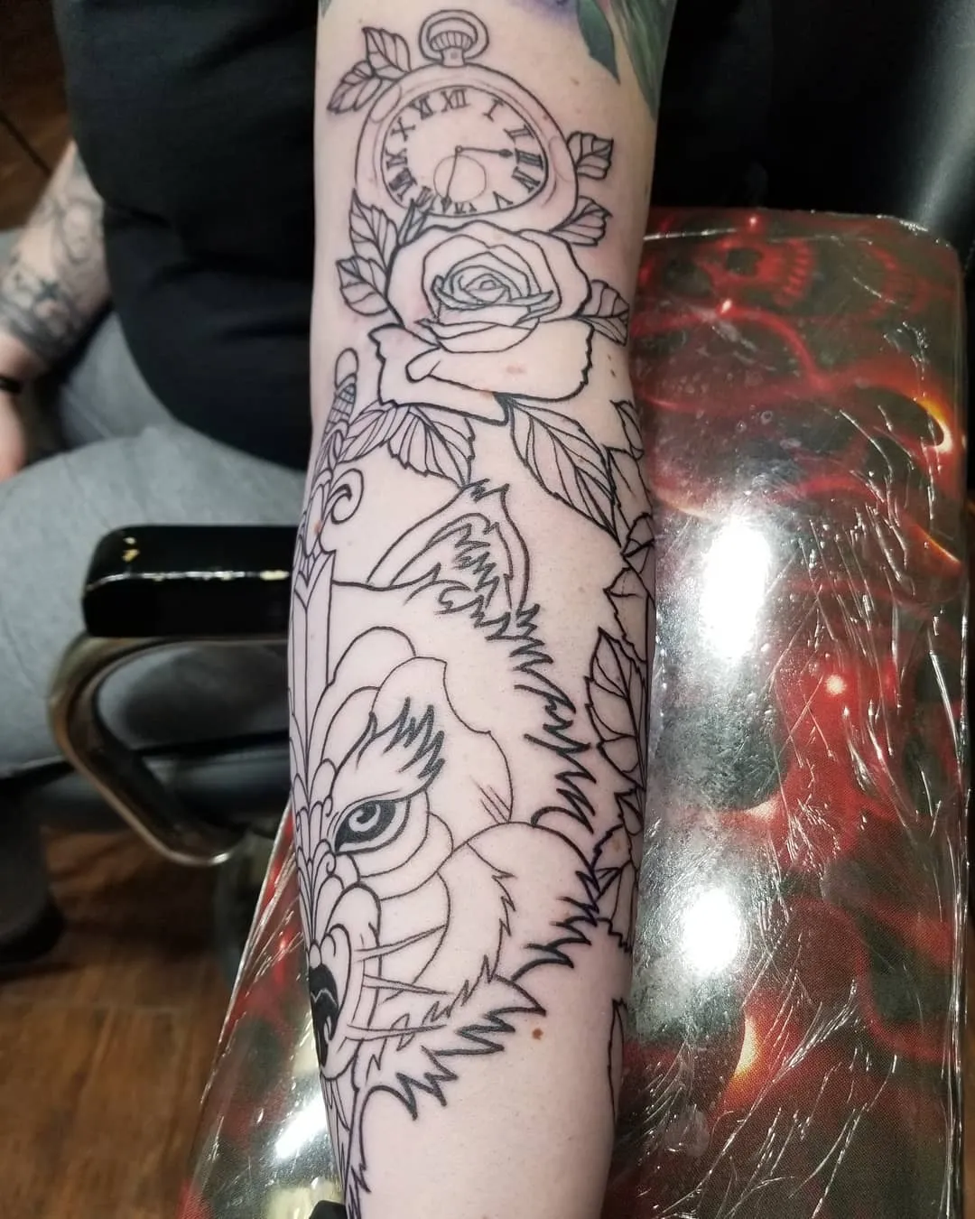 Tattoo by Pete Delia at Fallen Raven Tattoo Studio