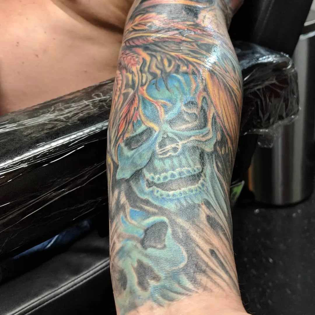 Tattoo by TJ Cornelius at Fallen Raven Tattoo Studio