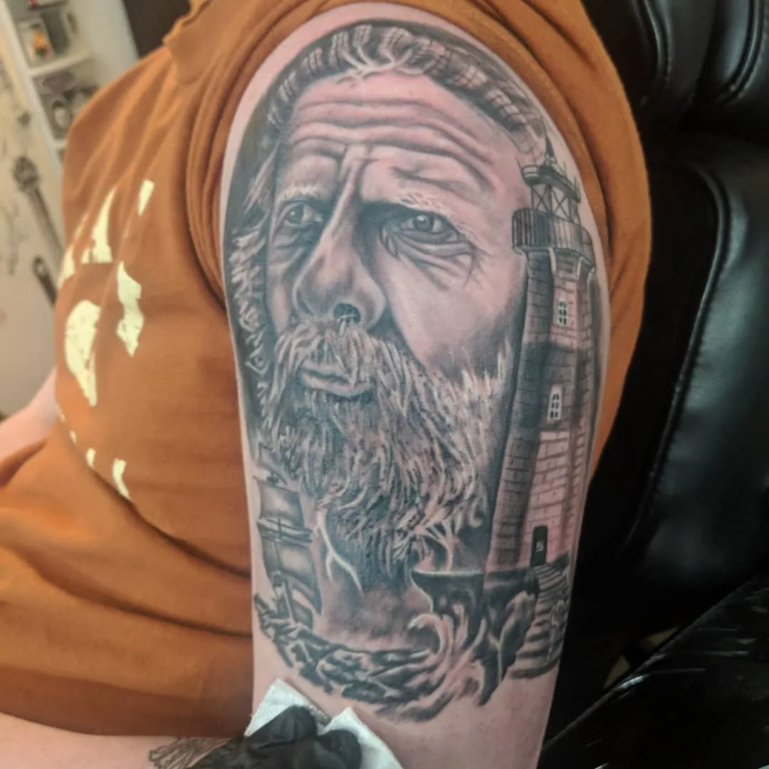 Tattoo by TJ Cornelius at Fallen Raven Tattoo Studio