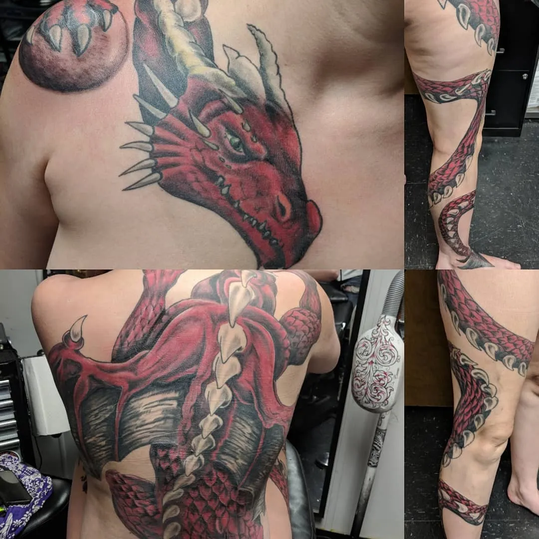 Tattoo by TJ Cornelius at Fallen Raven Tattoo Studio