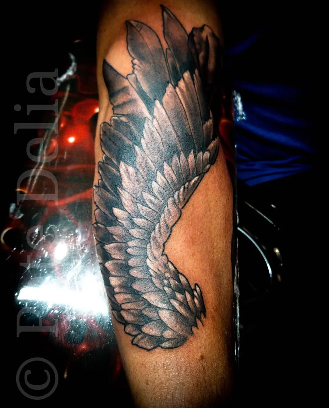 Tattoo by Pete Delia at Fallen Raven Tattoo Studio