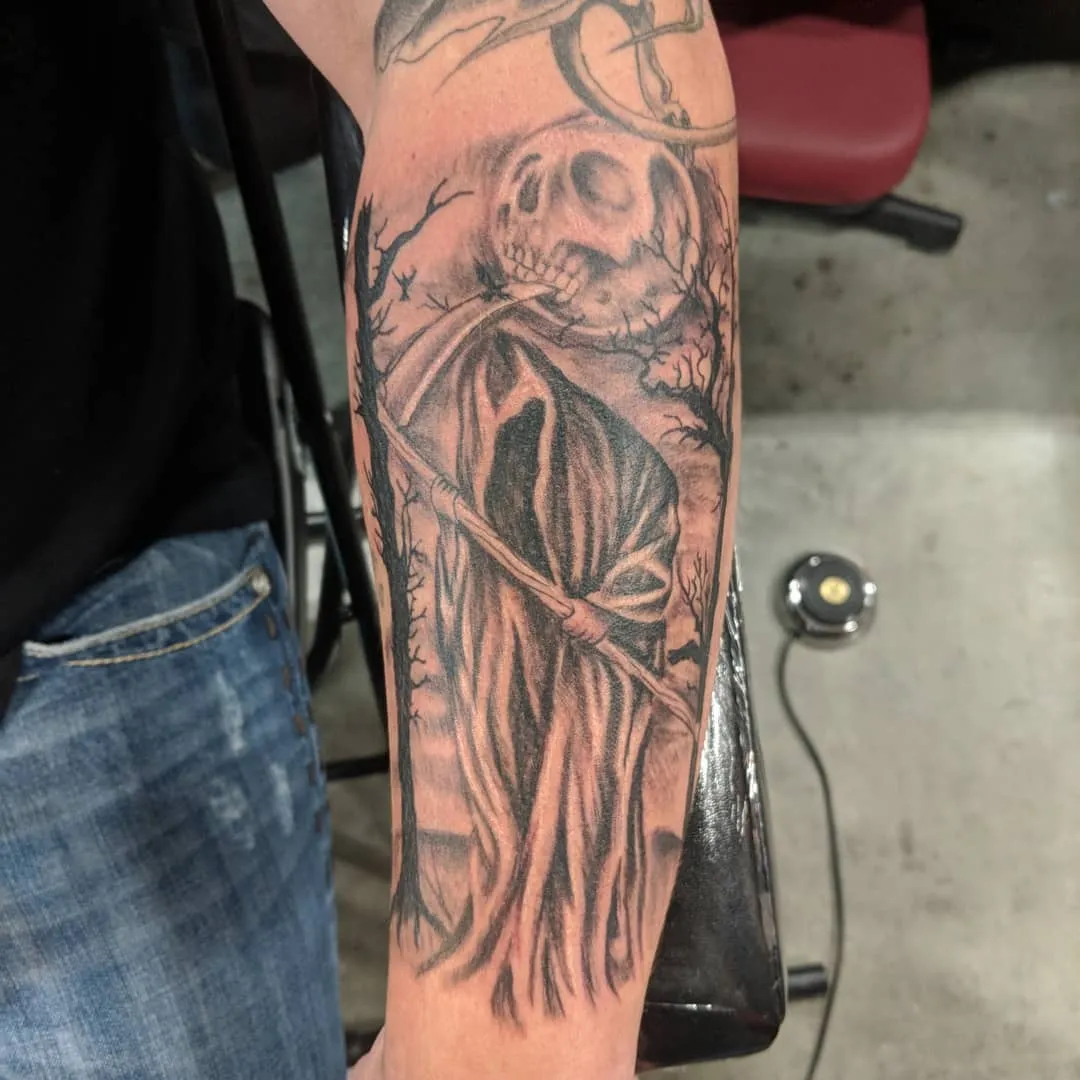 Tattoo by TJ Cornelius at Fallen Raven Tattoo Studio