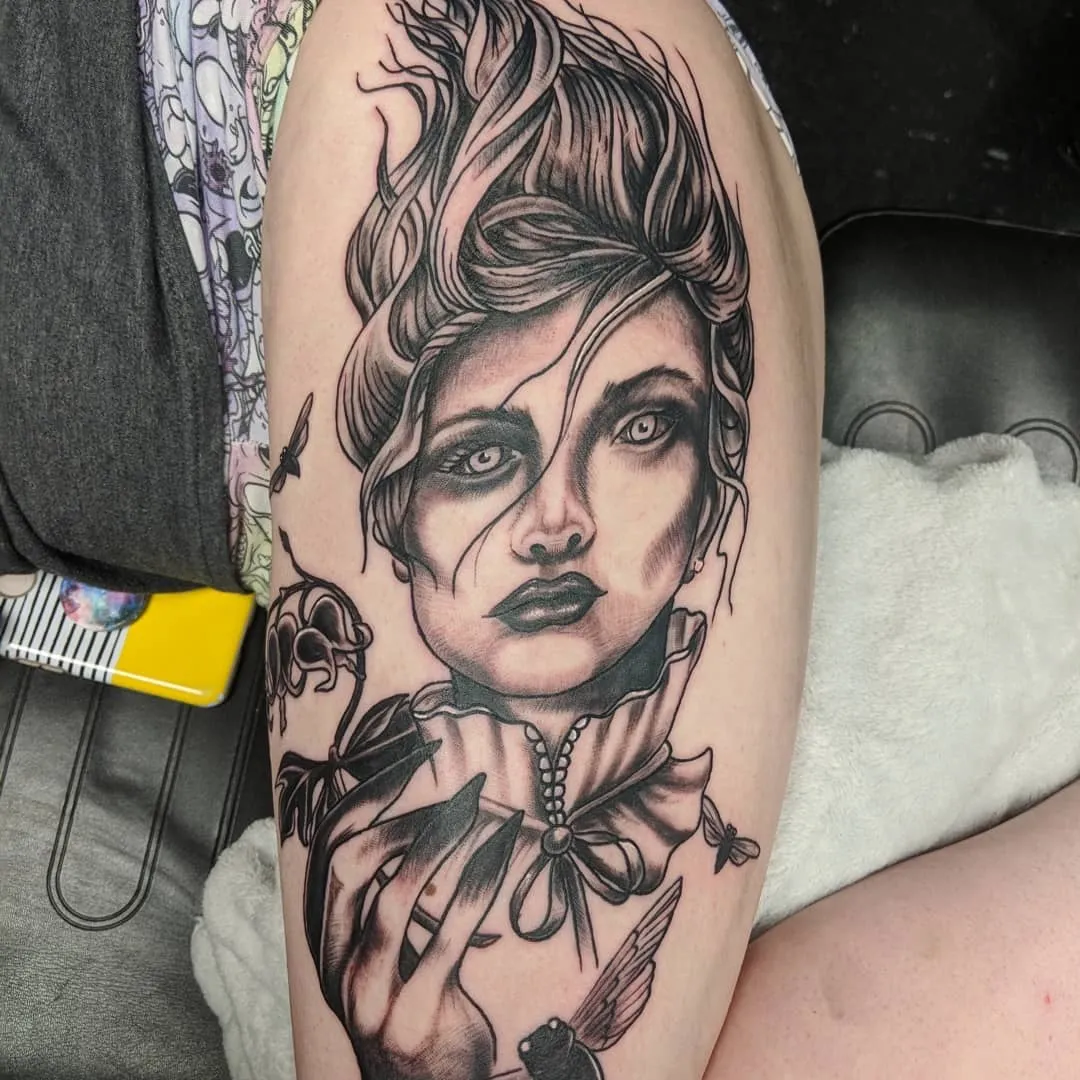Tattoo by TJ Cornelius at Fallen Raven Tattoo Studio