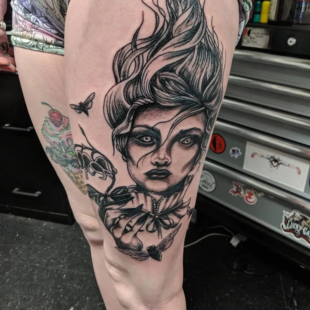 Tattoo by TJ Cornelius at Fallen Raven Tattoo Studio