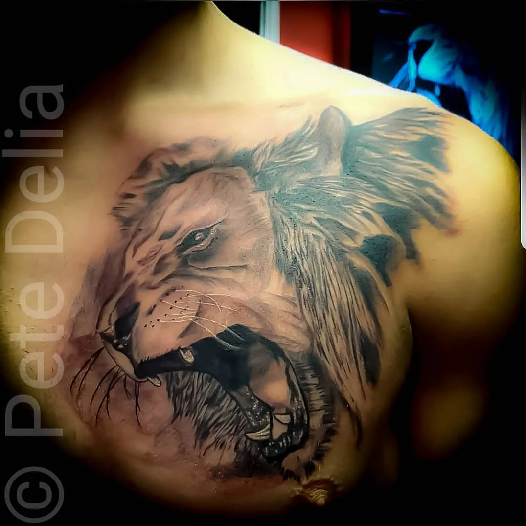 Tattoo by Pete Delia at Fallen Raven Tattoo Studio