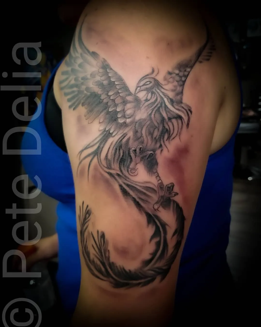 Tattoo by Pete Delia at Fallen Raven Tattoo Studio