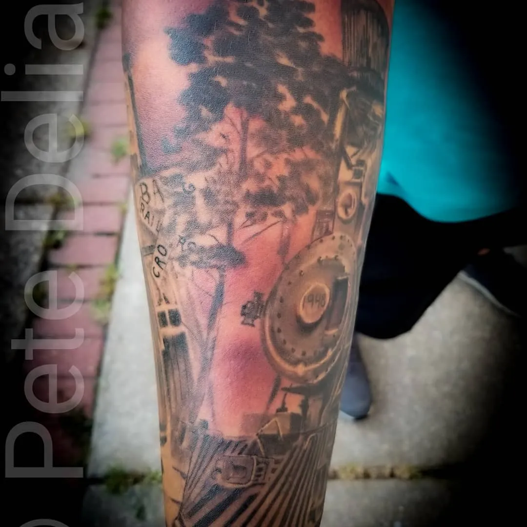 Tattoo by Pete Delia at Fallen Raven Tattoo Studio