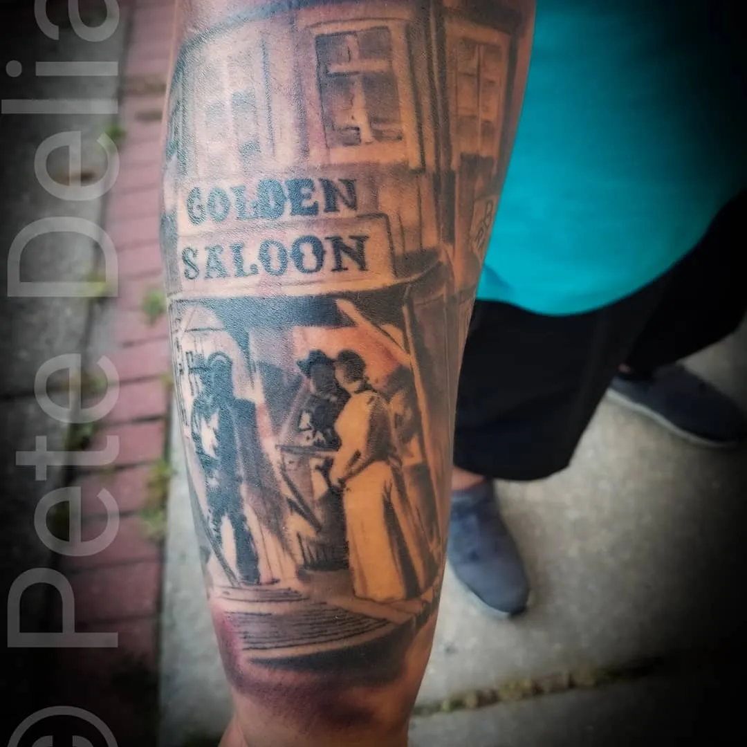 Tattoo by Pete Delia at Fallen Raven Tattoo Studio