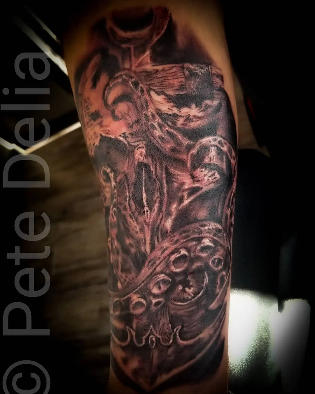 Tattoo by Pete Delia at Fallen Raven Tattoo Studio