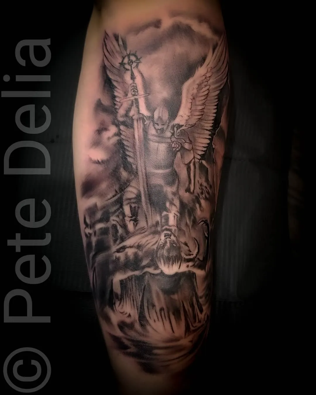 Tattoo by Pete Delia at Fallen Raven Tattoo Studio