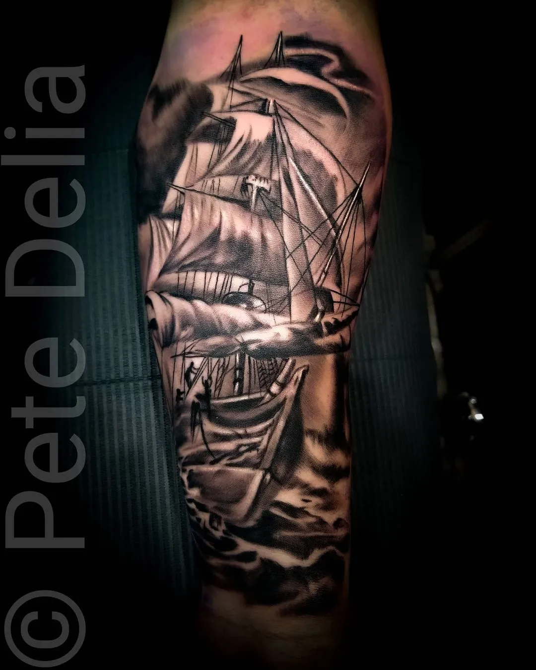 Tattoo by Pete Delia at Fallen Raven Tattoo Studio