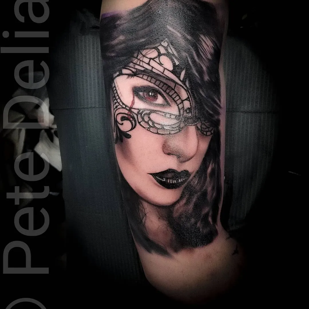 Tattoo by Pete Delia at Fallen Raven Tattoo Studio