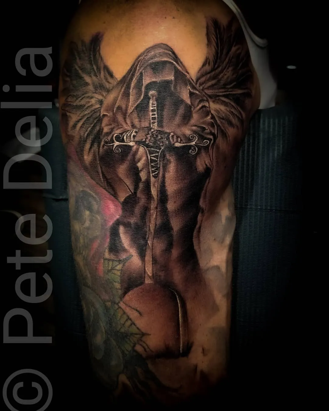 Tattoo by Pete Delia at Fallen Raven Tattoo Studio