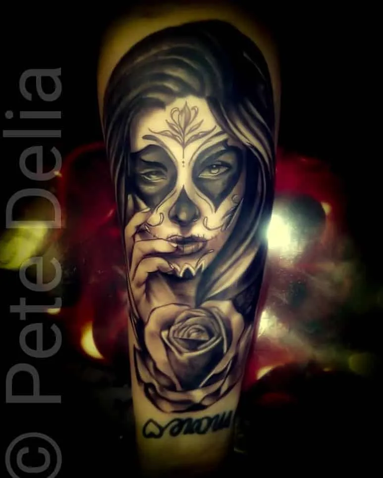 Tattoo by Pete Delia at Fallen Raven Tattoo Studio