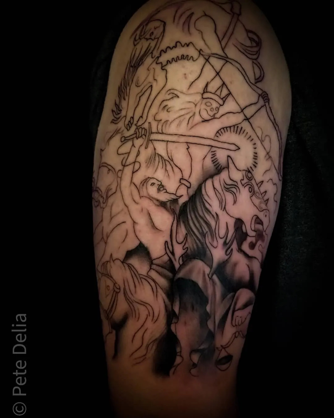 Tattoo by Pete Delia at Fallen Raven Tattoo Studio