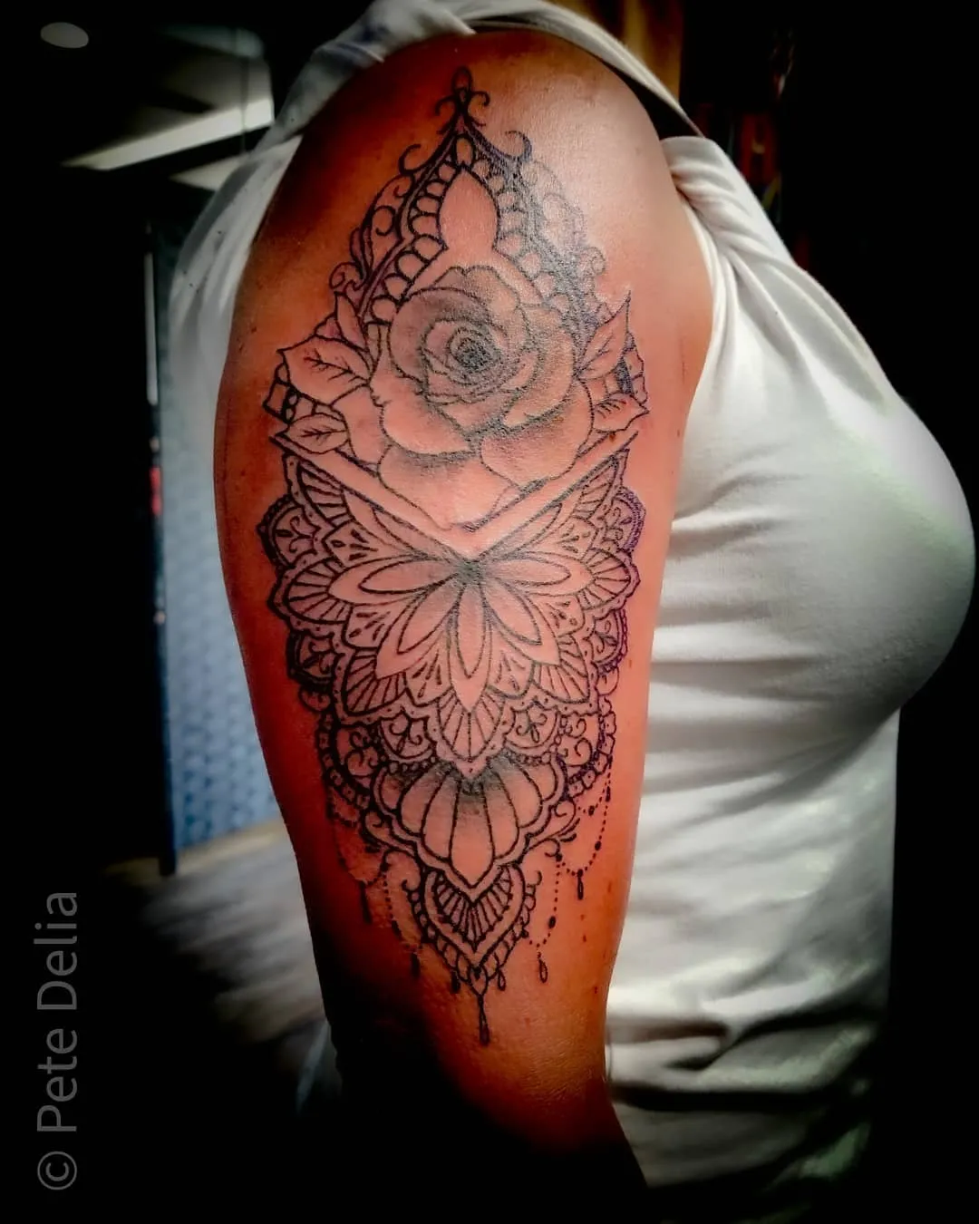 Tattoo by Pete Delia at Fallen Raven Tattoo Studio