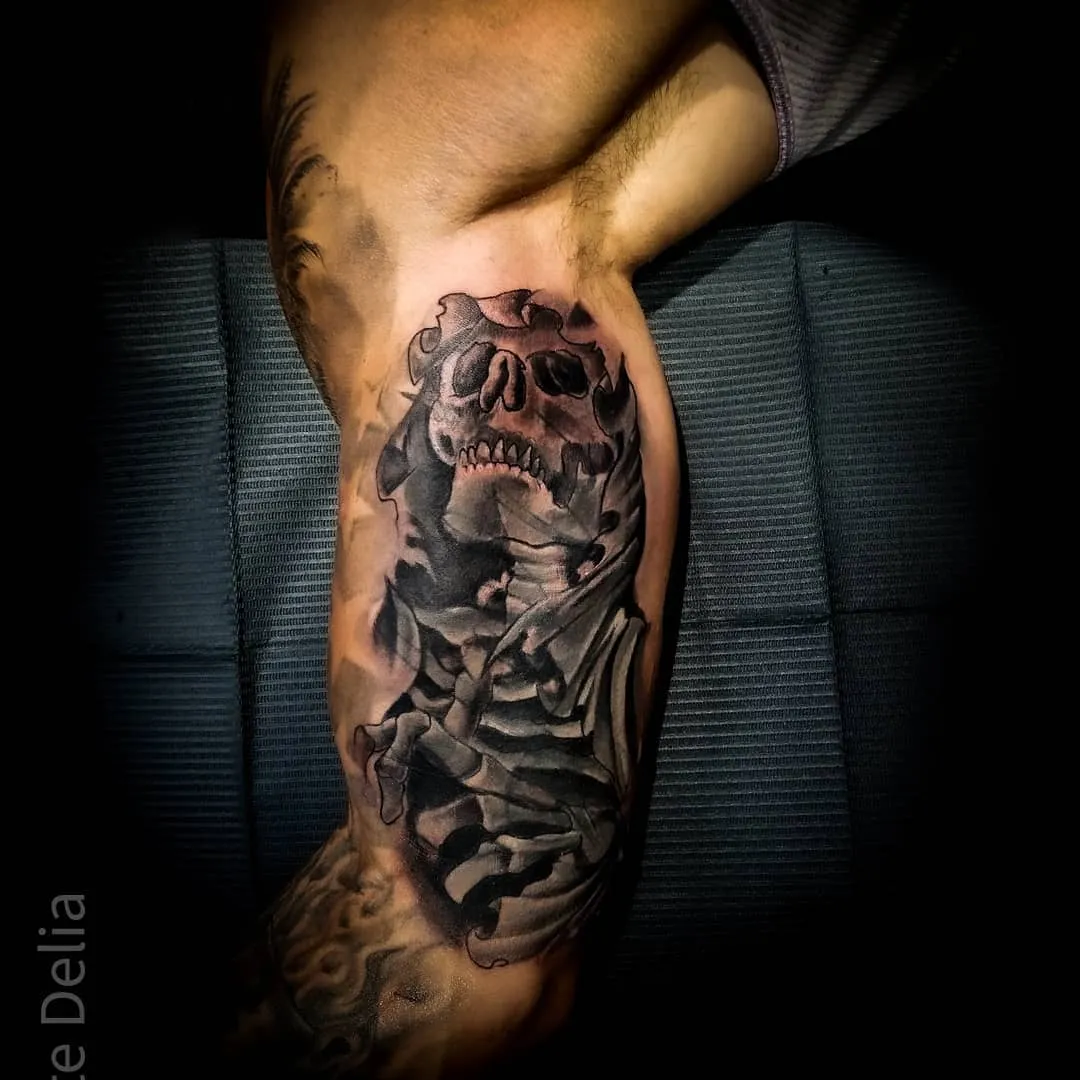 Tattoo by Pete Delia at Fallen Raven Tattoo Studio