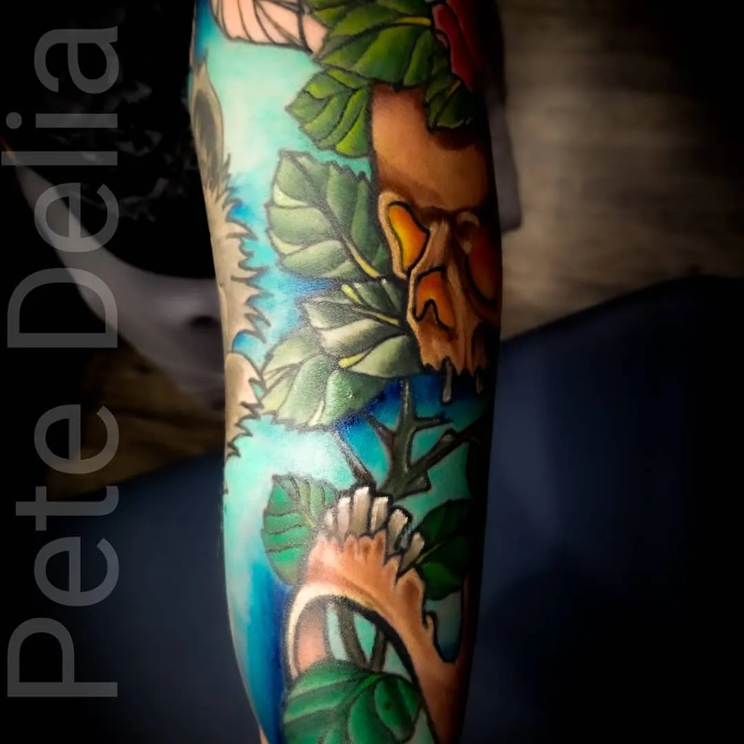 Tattoo by Pete Delia at Fallen Raven Tattoo Studio