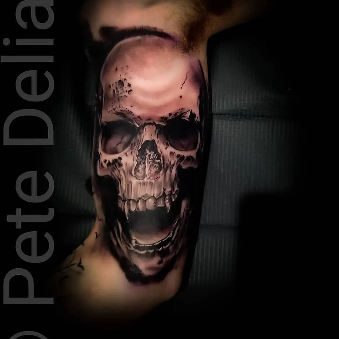 Tattoo by Pete Delia at Fallen Raven Tattoo Studio