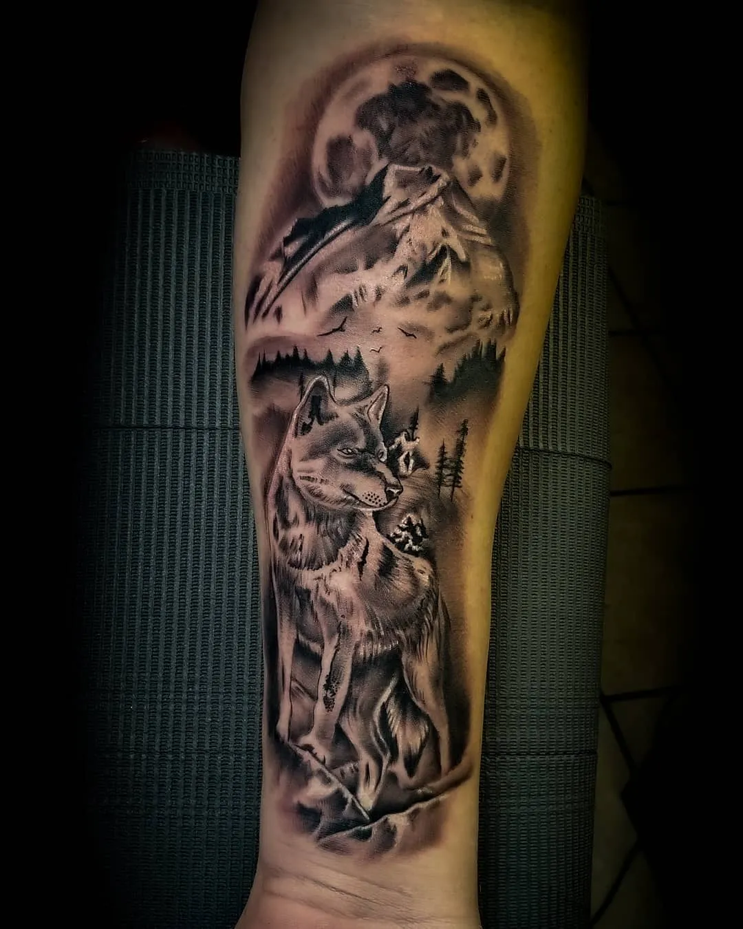 Tattoo by Pete Delia at Fallen Raven Tattoo Studio