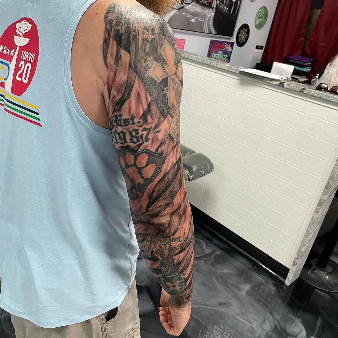 Tattoo by TJ Cornelius at Fallen Raven Tattoo Studio