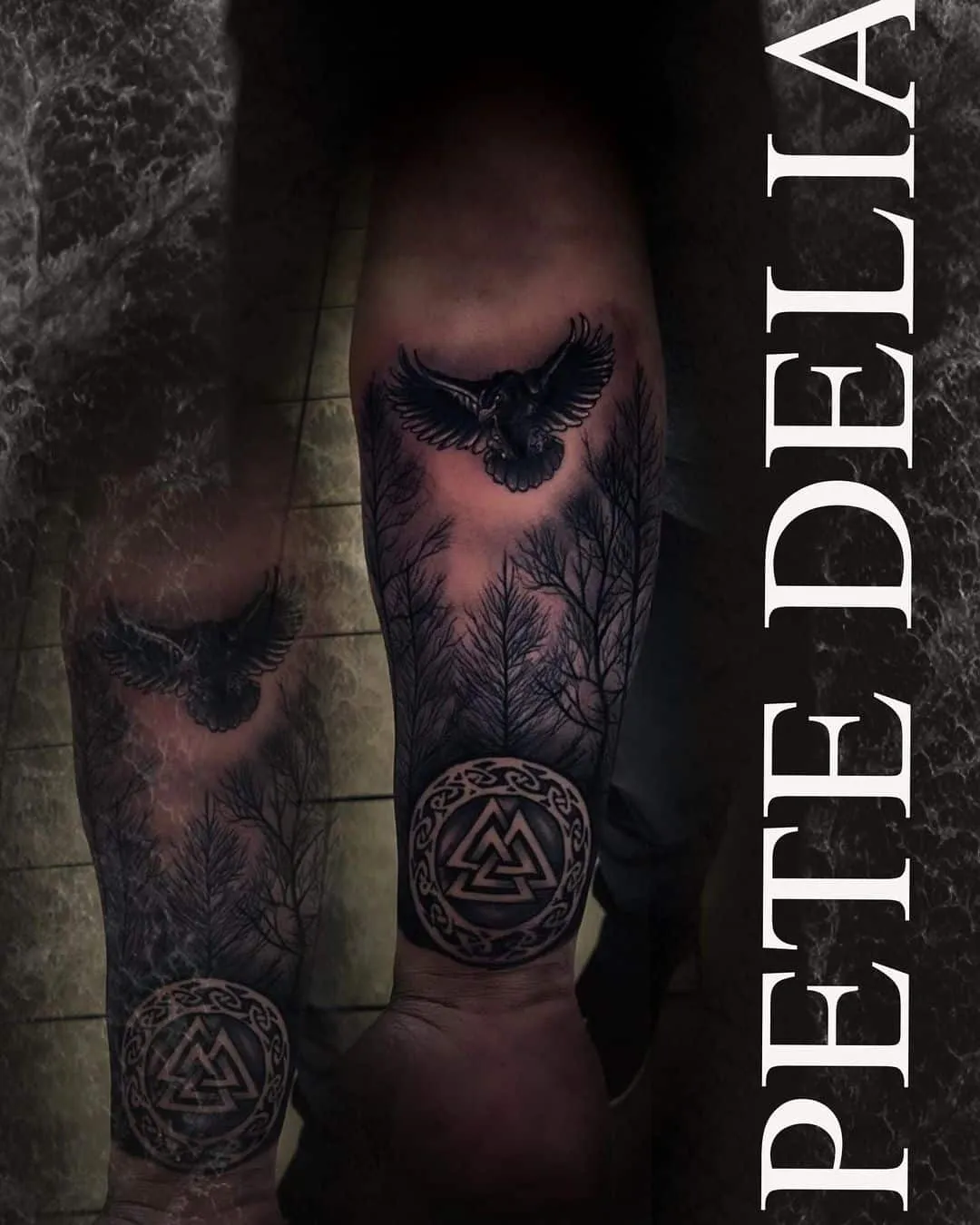 Tattoo by Pete Delia at Fallen Raven Tattoo Studio