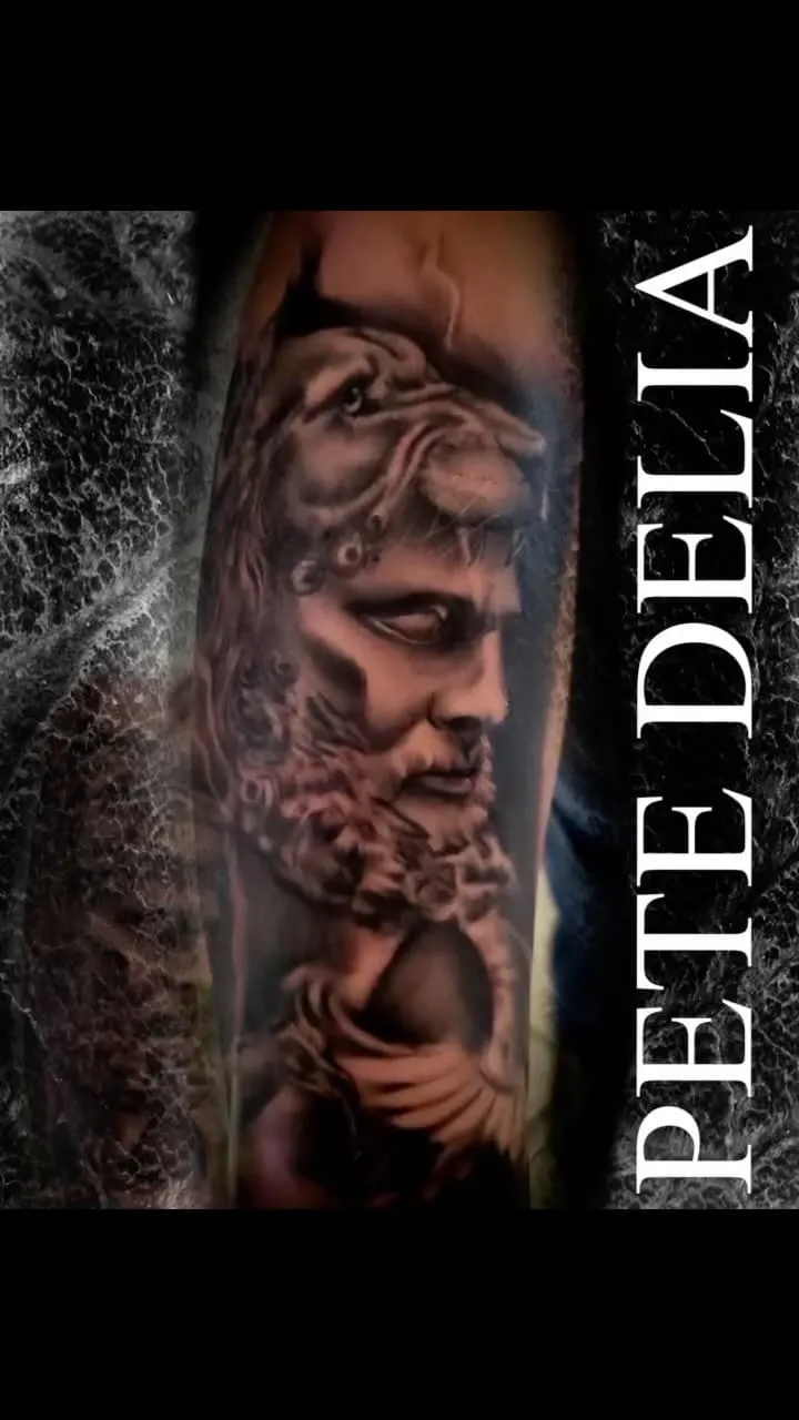 Tattoo by Pete Delia at Fallen Raven Tattoo Studio