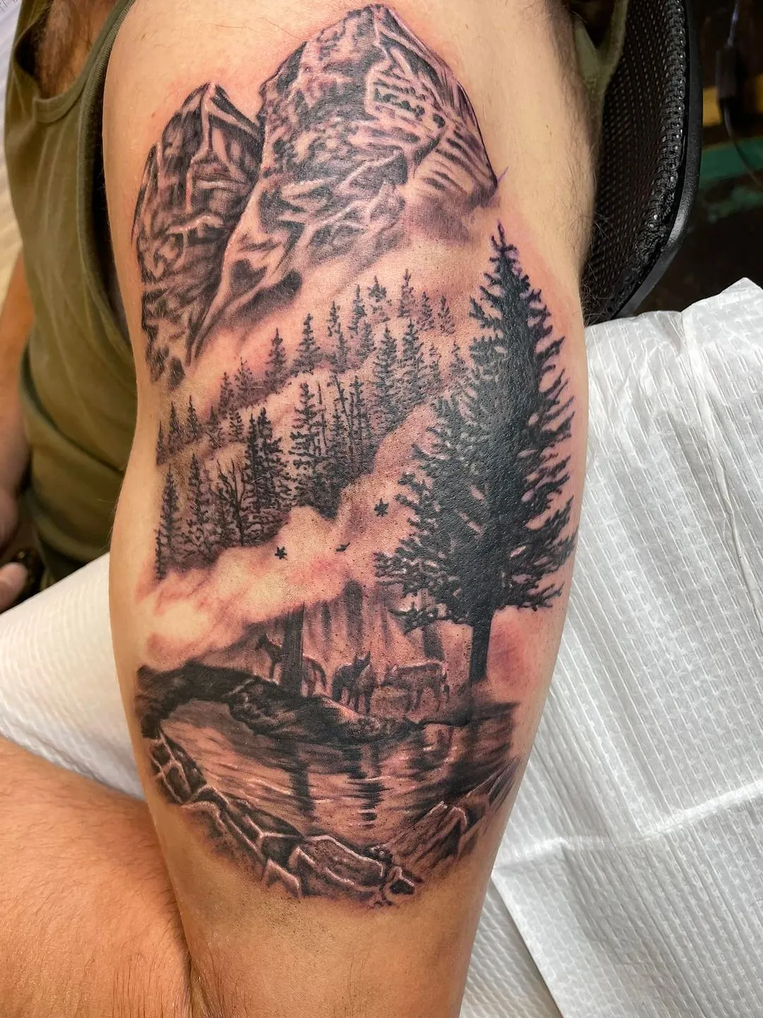 Tattoo by TJ Cornelius at Fallen Raven Tattoo Studio