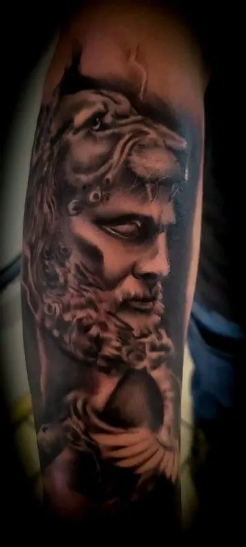 Tattoo by Pete Delia at Fallen Raven Tattoo Studio