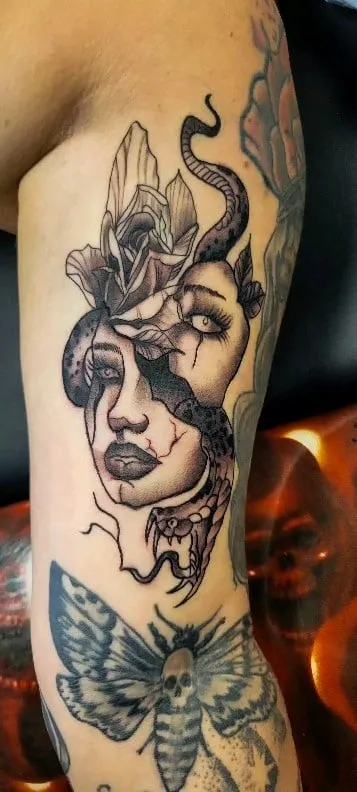 Tattoo by Pete Delia at Fallen Raven Tattoo Studio