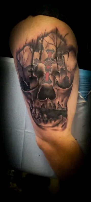 Tattoo by Pete Delia at Fallen Raven Tattoo Studio