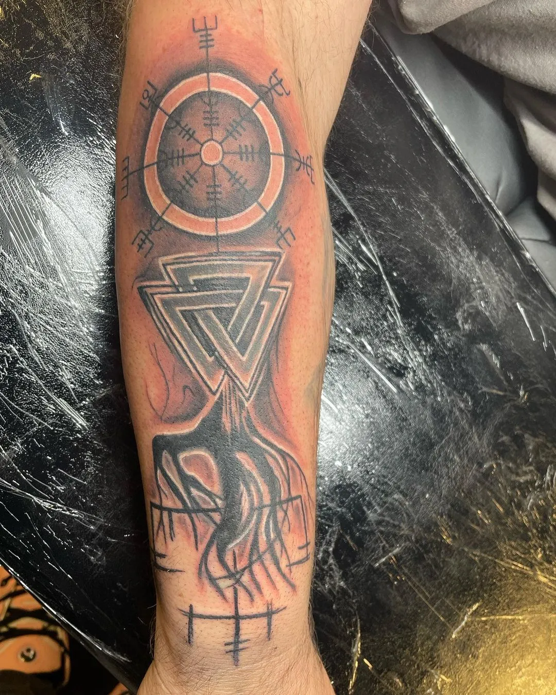Tattoo by TJ Cornelius at Fallen Raven Tattoo Studio